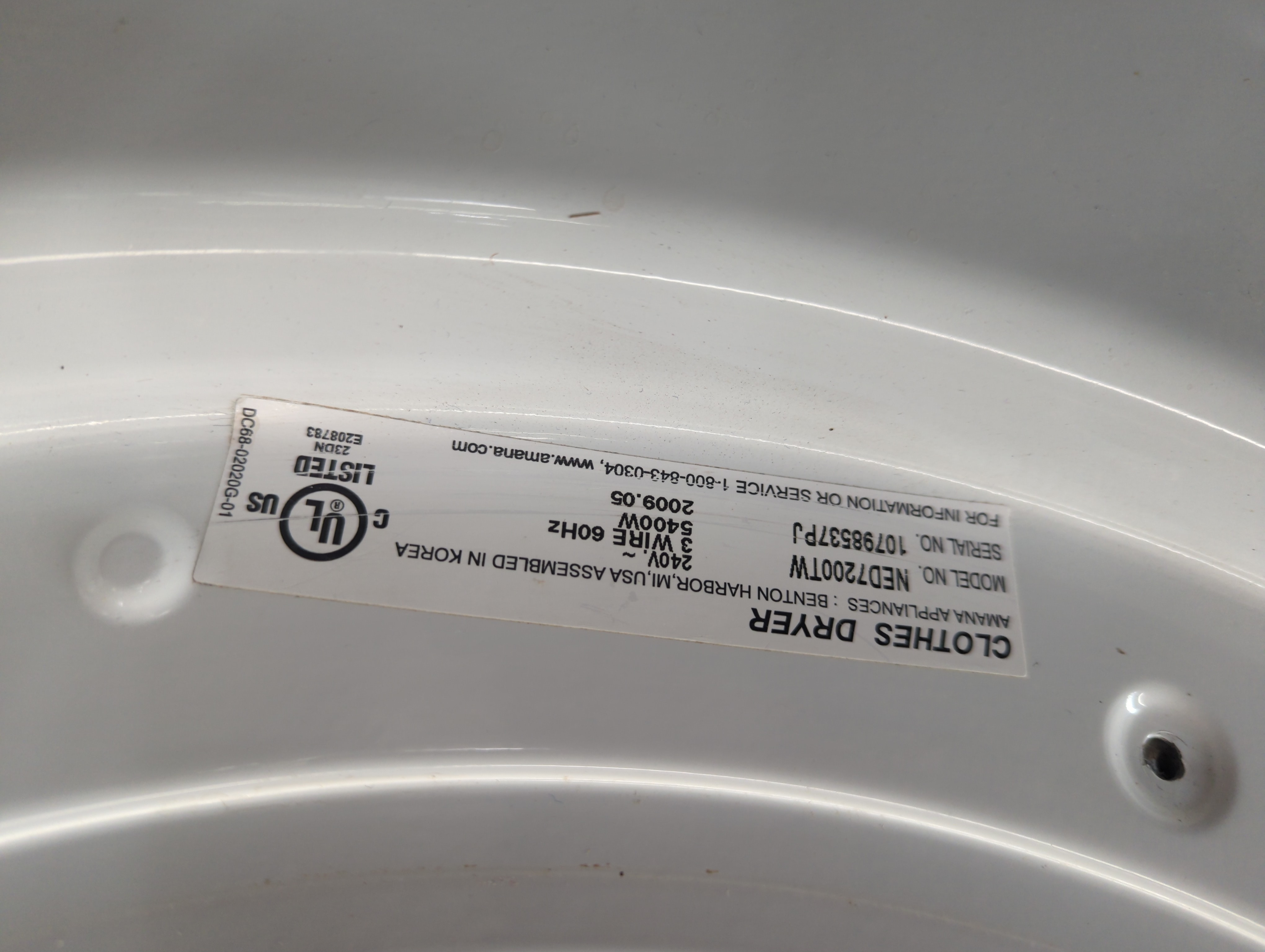 Amana Electric Dryer
