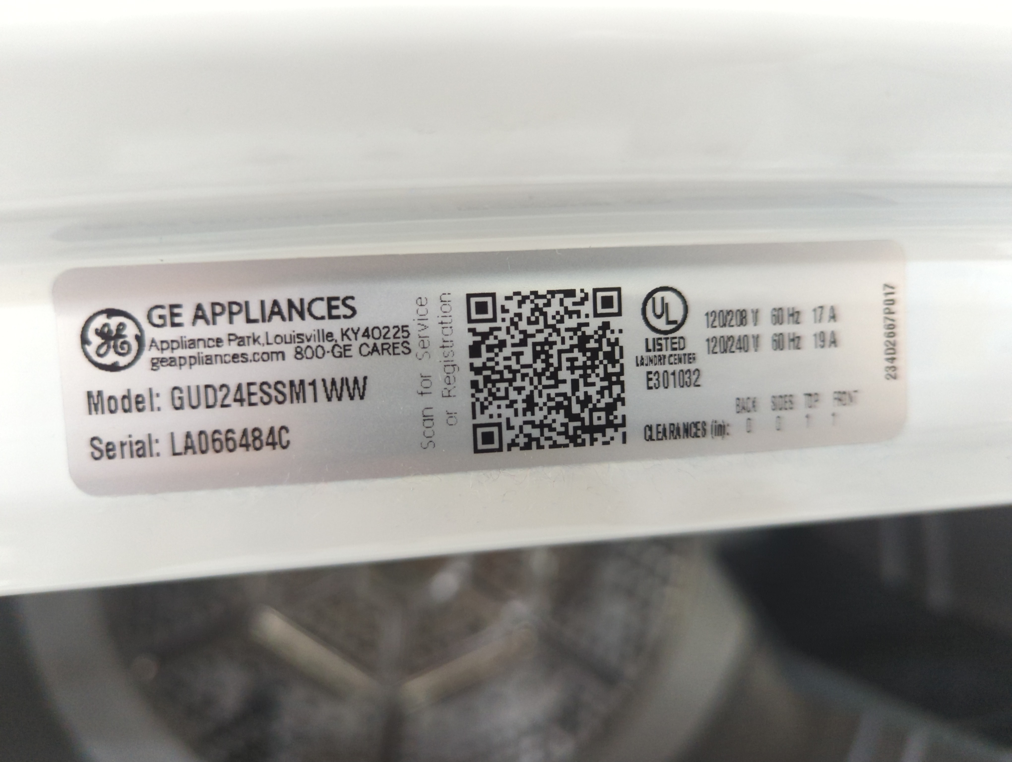 GE Laundry Center (Electric)
